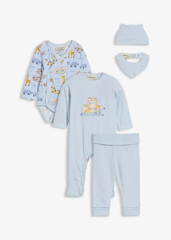 Ensemble bébé 100% coton (ens. 5 pces), bonprix