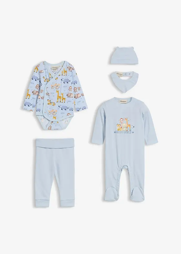 Ensemble bébé 100% coton (ens. 5 pces), bonprix