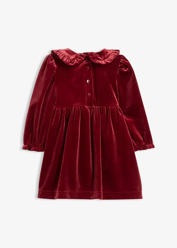 Robe body en velours avec col Claudine et nœud, bonprix