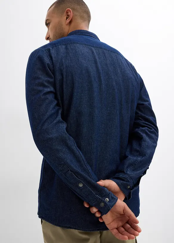 Chemise en jean, doublure chaude en flanelle, bonprix