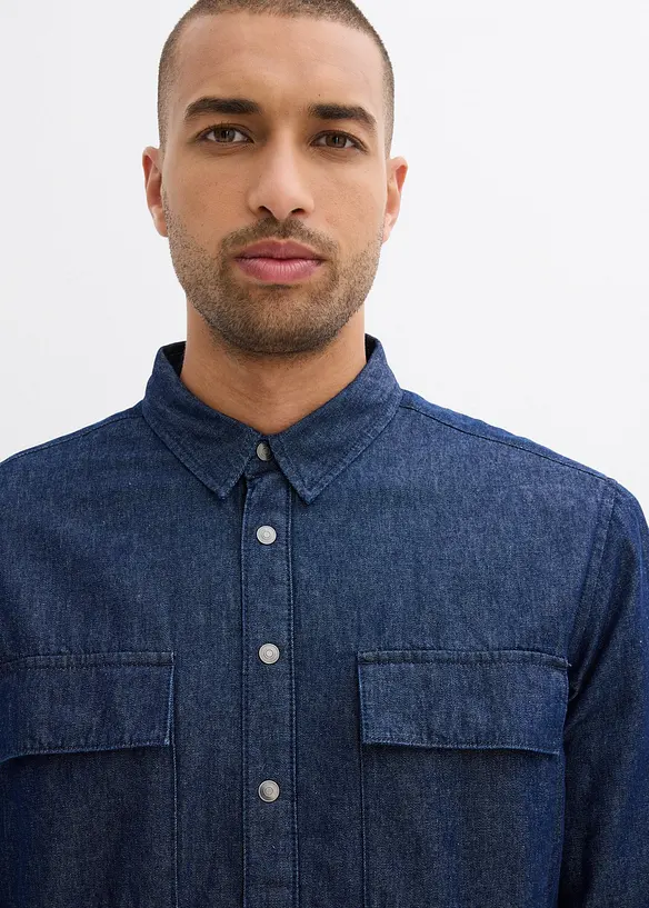 Chemise en jean, doublure chaude en flanelle, bonprix