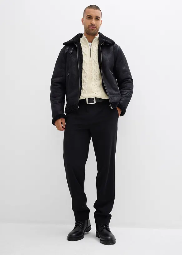 Pull camionneur doux en grosse maille à motif torsadé, bonprix