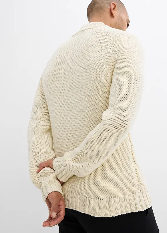 Pull camionneur doux en grosse maille à motif torsadé, bonprix