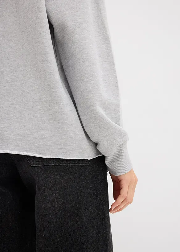 Sweat oversize à capuche et strass, bonprix