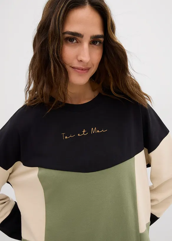 Robe sweat 100% coton, bonprix