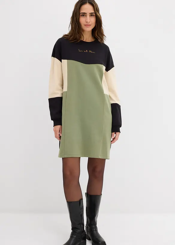 Robe sweat 100% coton, bonprix