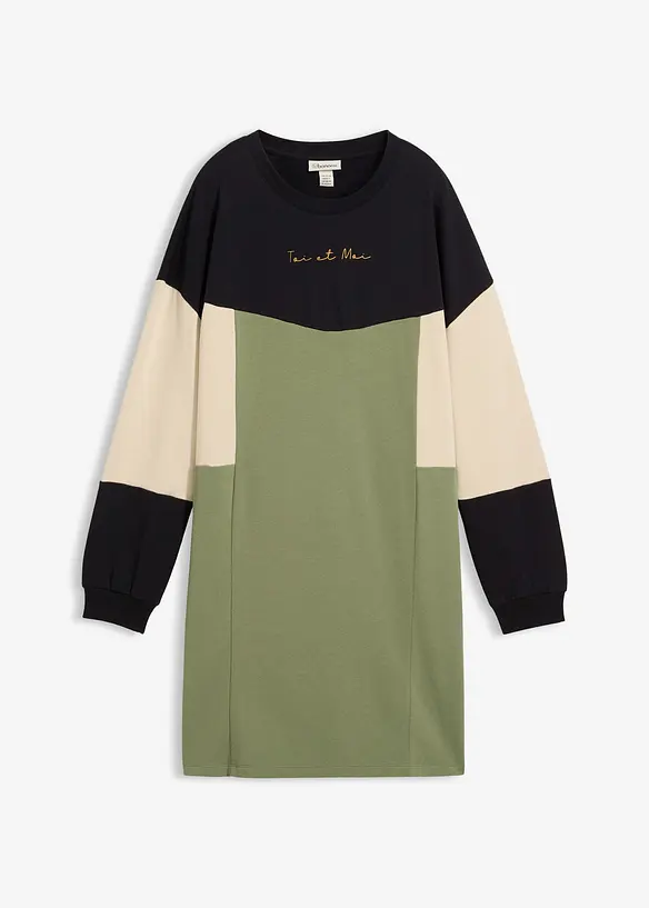 Robe sweat 100% coton, bonprix