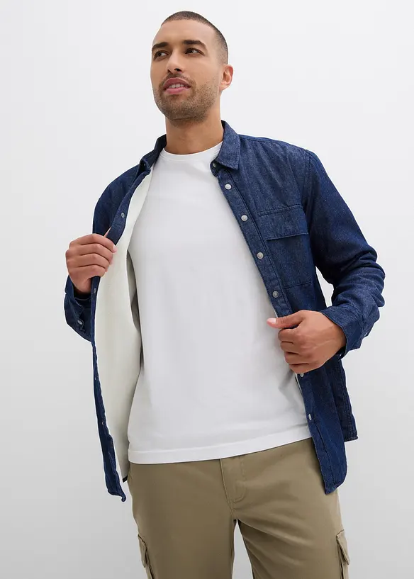 Chemise en jean, doublure chaude en flanelle, bonprix