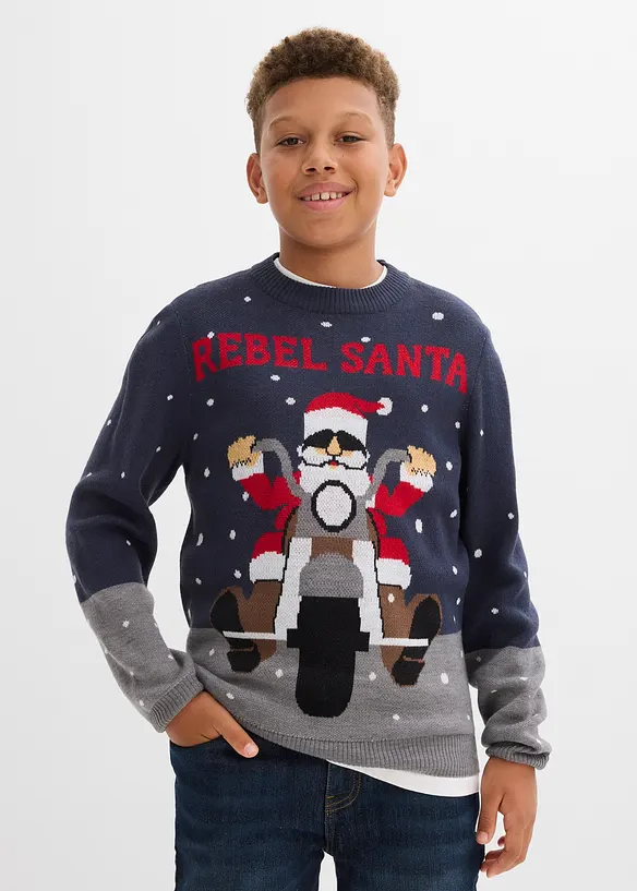 Pull de Noël en fine maille, bonprix