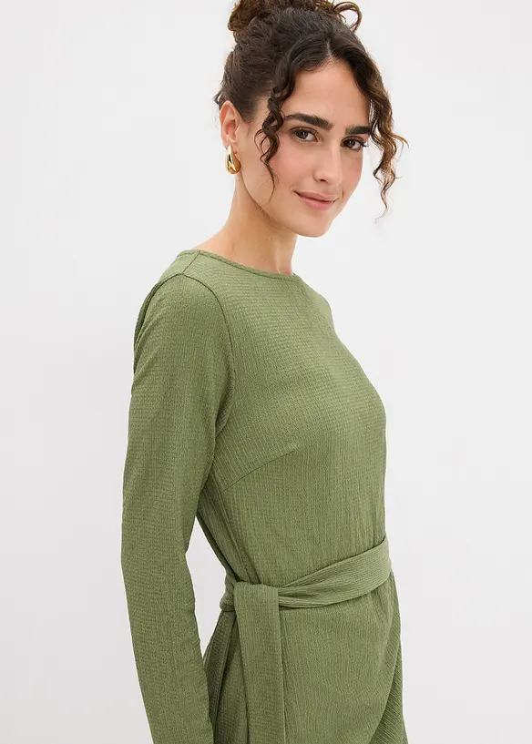 Robe en jersey crêpe, bonprix