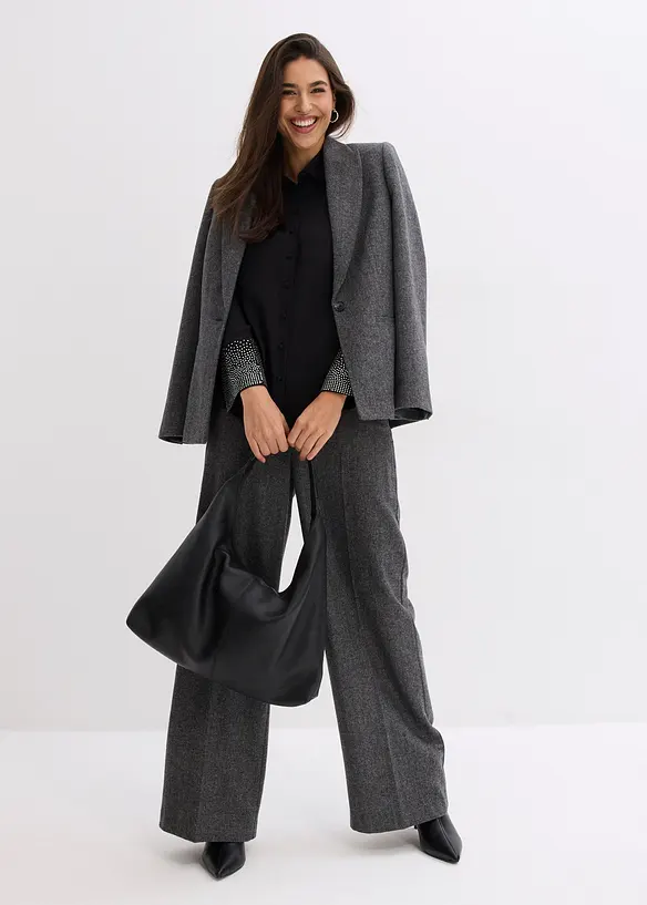 Chemisier avec manchettes &agrave; strass, bonprix