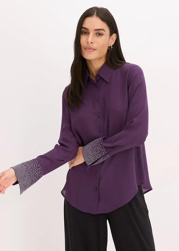 Chemisier avec manchettes à strass, bonprix