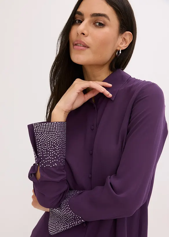 Chemisier avec manchettes à strass, bonprix