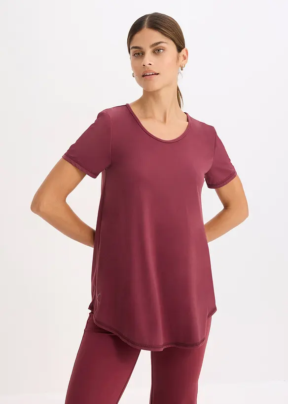 T-shirt technique ultra-doux avec empiècement mesh, séchage rapide, bonprix