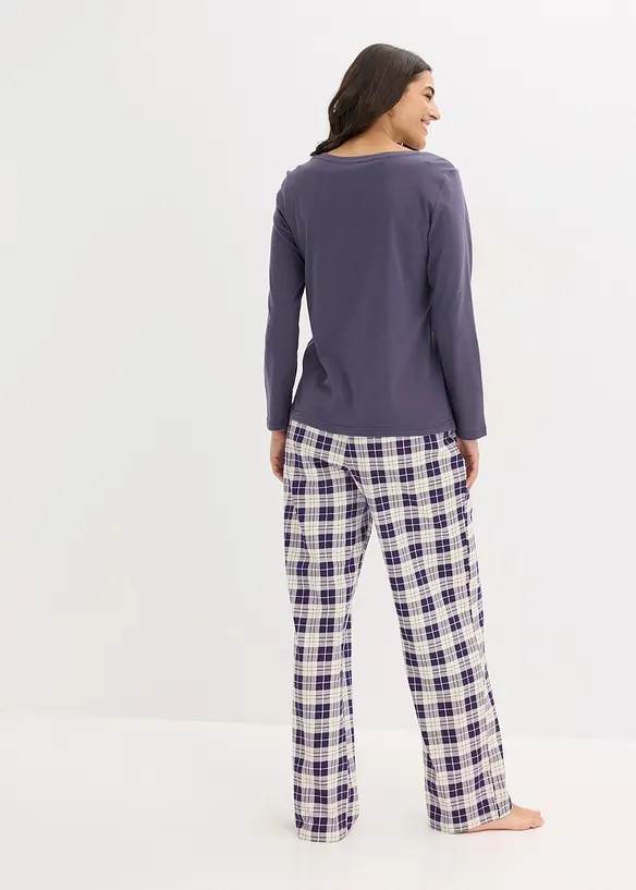 Pyjama avec pantalon en flanelle, bonprix