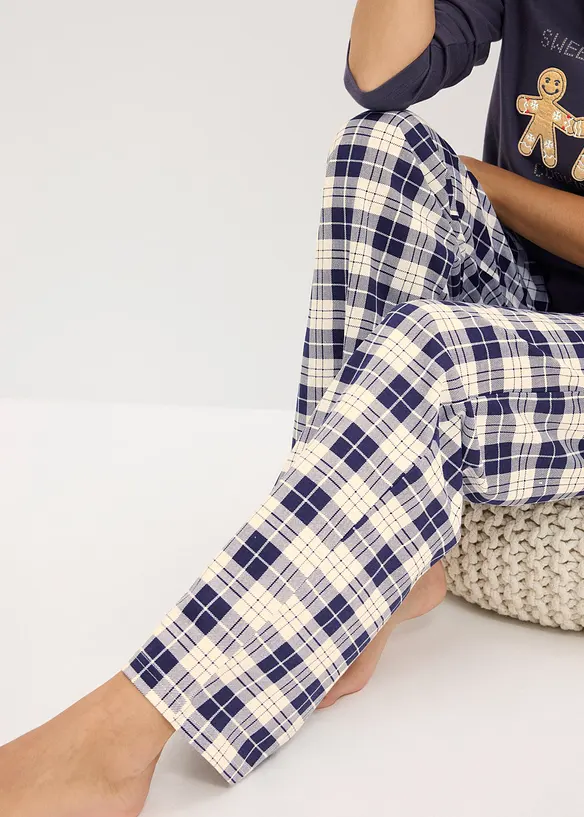 Pyjama avec pantalon en flanelle, bonprix
