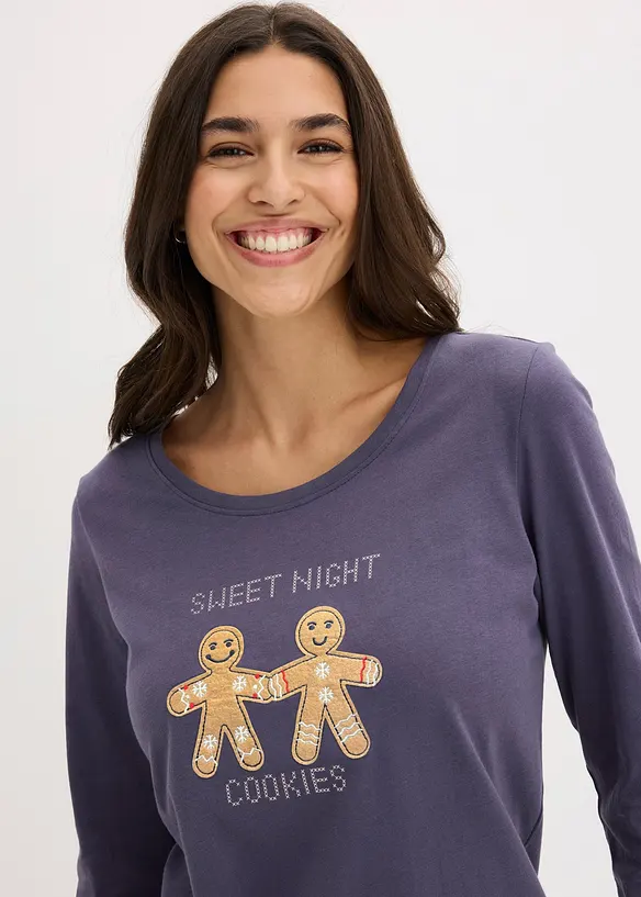 Pyjama avec pantalon en flanelle, bonprix