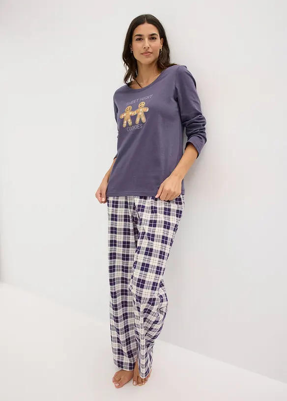 Pyjama avec pantalon en flanelle, bonprix