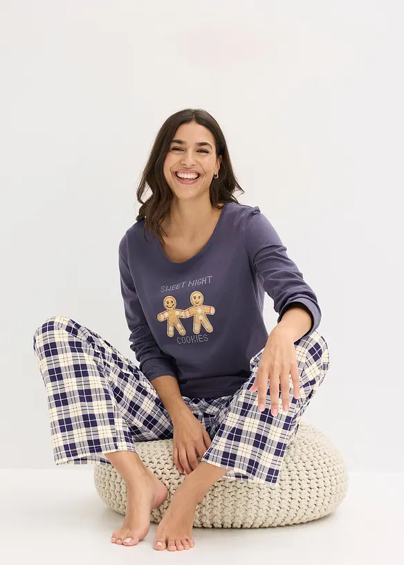 Pyjama avec pantalon en flanelle, bonprix