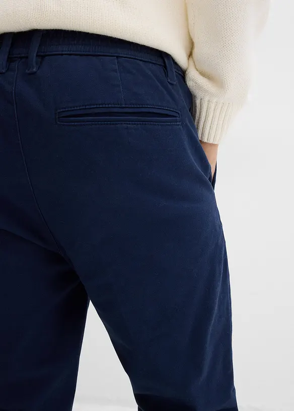 Pantalon chino regular avec doublure chaude en flanelle, fuselé, bonprix