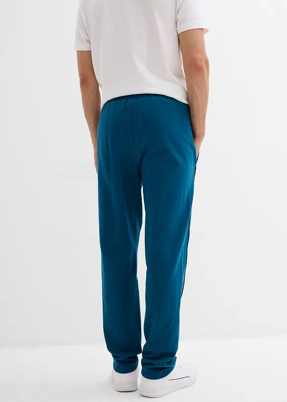 Pantalon en molleton 100% coton à détails contrastants, bonprix