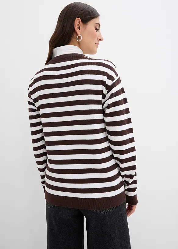 Gilet en fine maille, col rond, bonprix