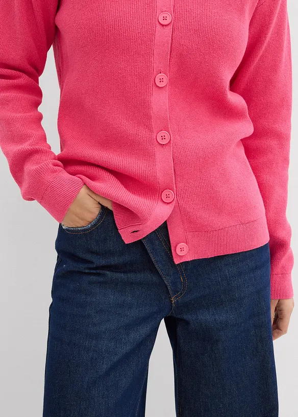 Gilet en fine maille, col rond, bonprix