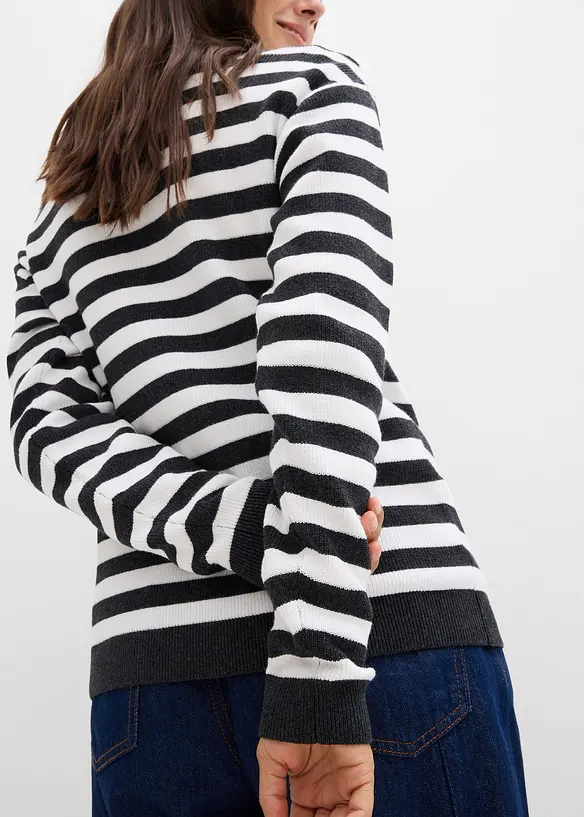 Gilet en fine maille, col rond, bonprix