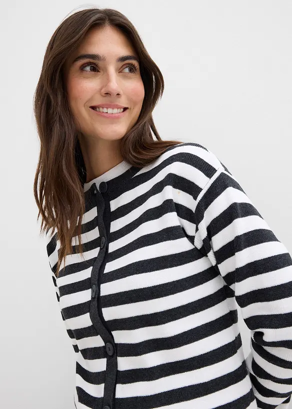 Gilet en fine maille, col rond, bonprix