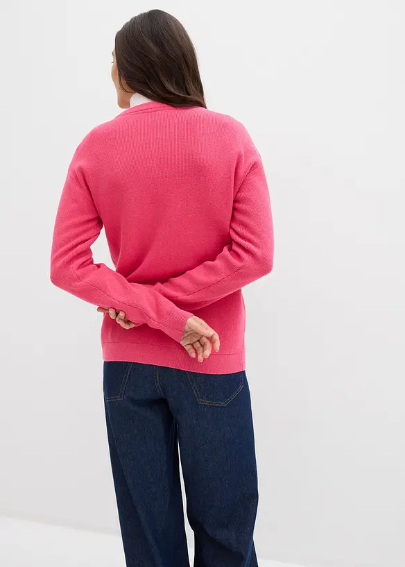 Gilet en fine maille, col rond, bonprix