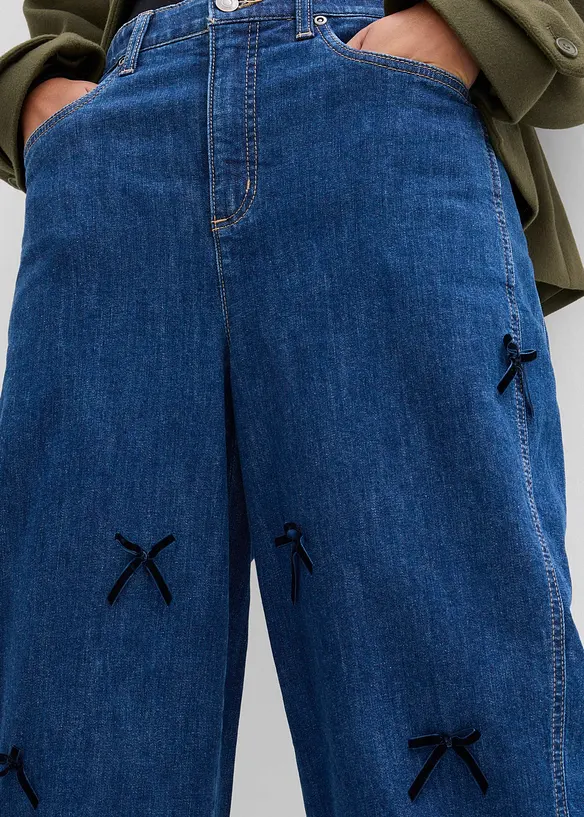 Jean barrel, taille haute et élastiquée, bonprix