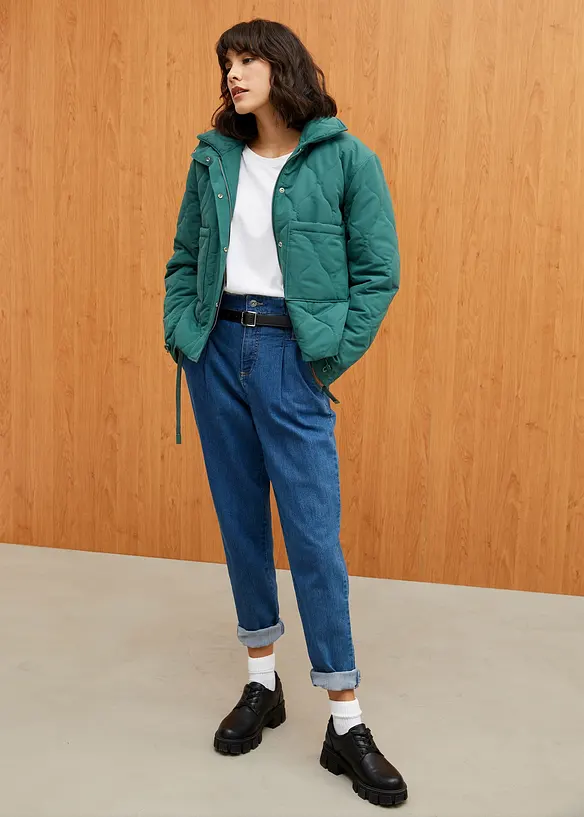 Jean mom extensible, taille haute, bonprix