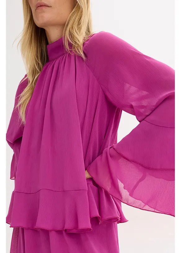 Robe en mousseline à volants, bonprix