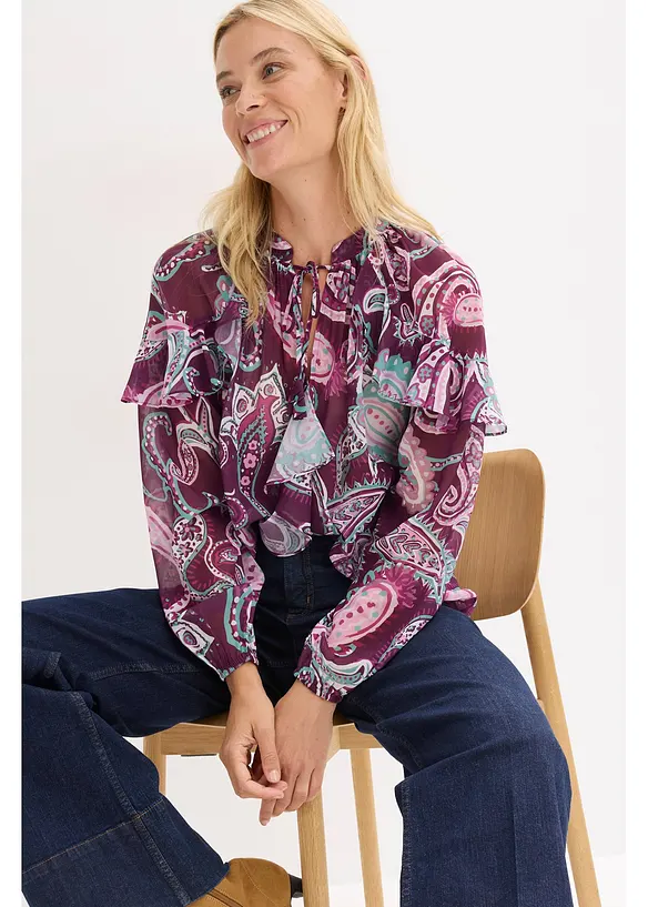 Blouse à volants, bonprix
