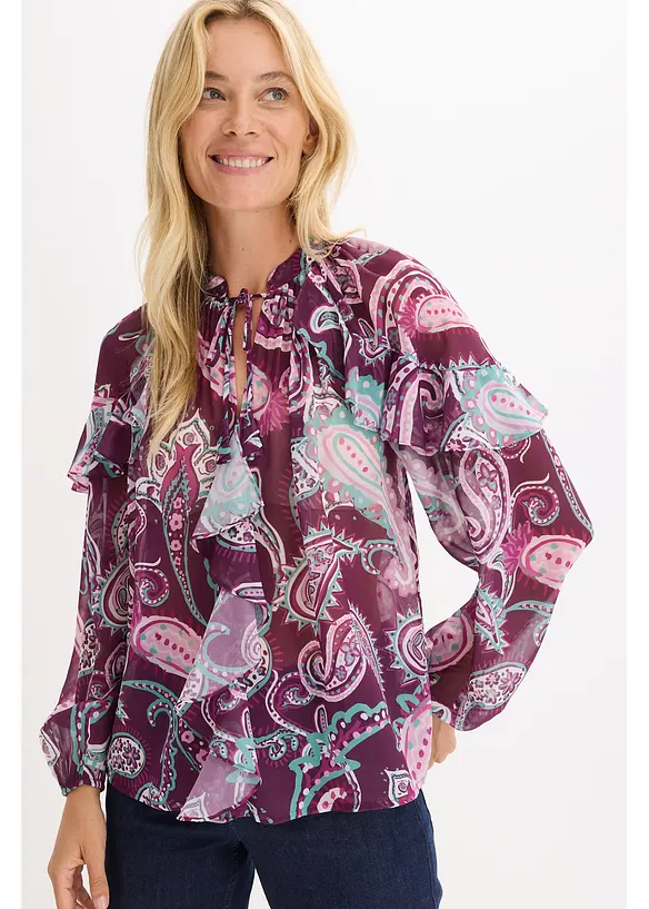 Blouse à volants, bonprix