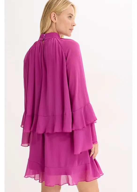 Robe en mousseline à volants, bonprix
