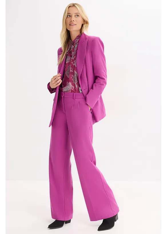 Tunique en satin à passepoils, bonprix