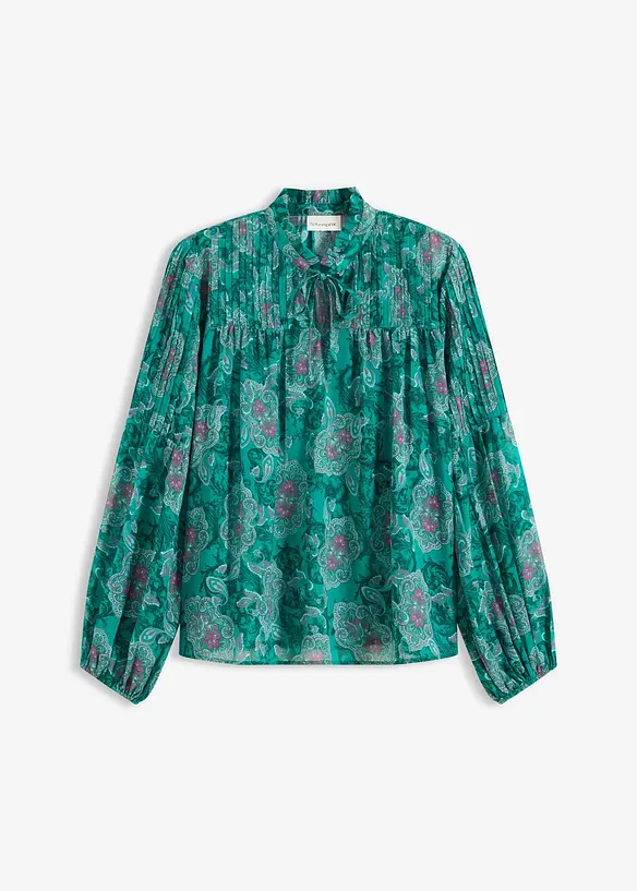 Tunique en satin à passepoils, bonprix