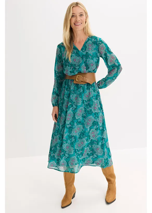 Robe en mousseline à imprimé paisley, bonprix