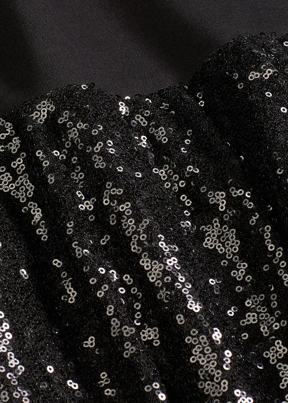 Robe à sequins en jersey milano confortable, bonprix