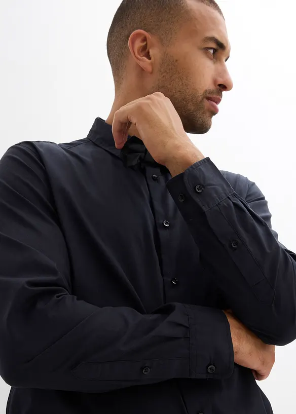 Chemise regular 100% coton et n&oelig;ud papillon (ens. 2 pces), bonprix