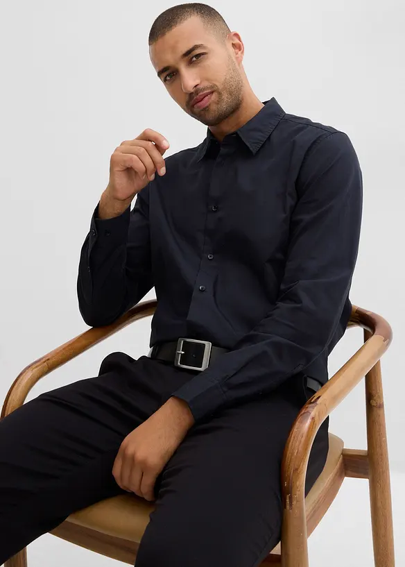 Chemise regular 100% coton et n&oelig;ud papillon (ens. 2 pces), bonprix