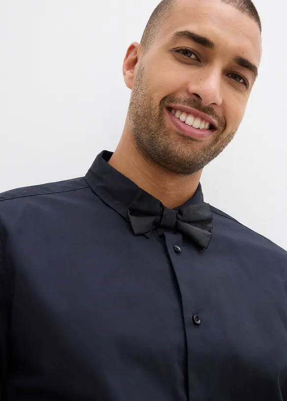 Chemise regular 100% coton et n&oelig;ud papillon (ens. 2 pces), bonprix