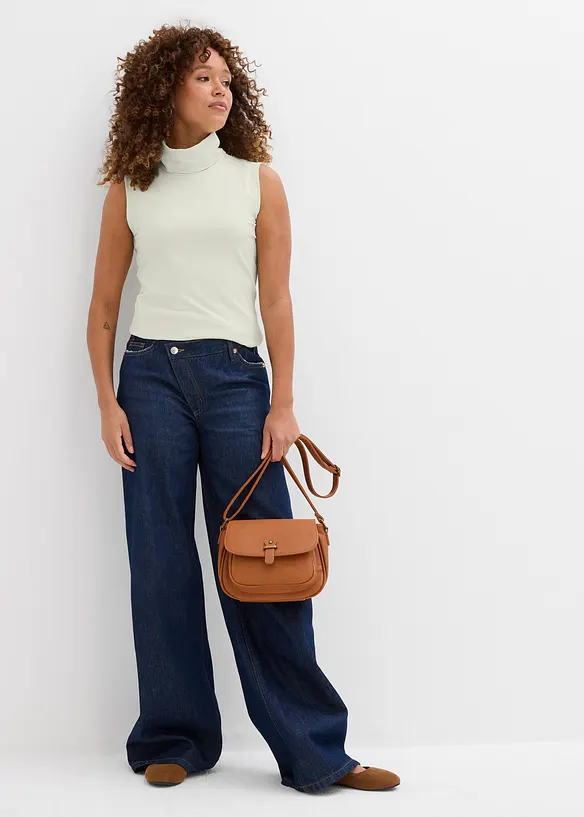 Top extensible à col roulé, bonprix