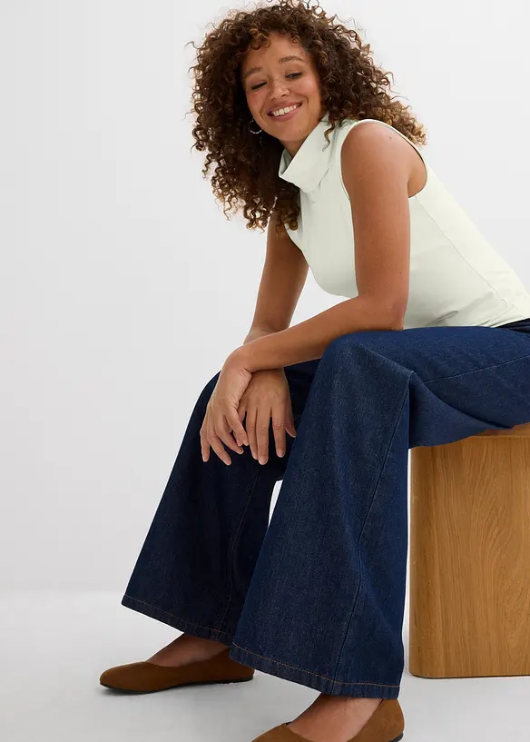 Top extensible à col roulé, bonprix