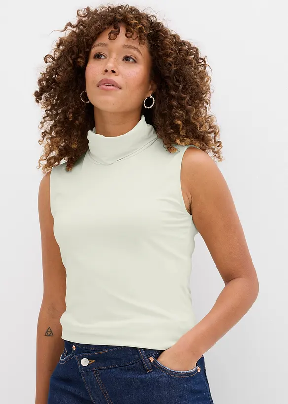 Top extensible à col roulé, bonprix