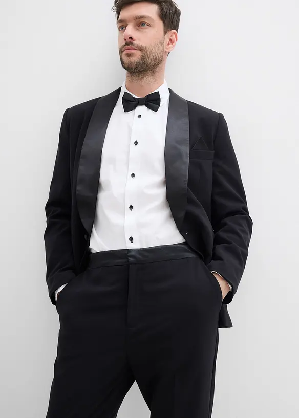 Pantalon de smoking avec élasthanne, slim, bonprix