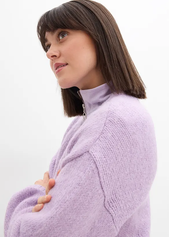 Gilet raccourci en maille oversize, bonprix