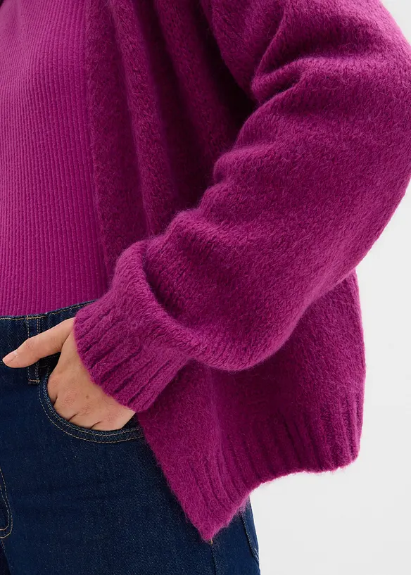 Gilet raccourci en maille oversize, bonprix