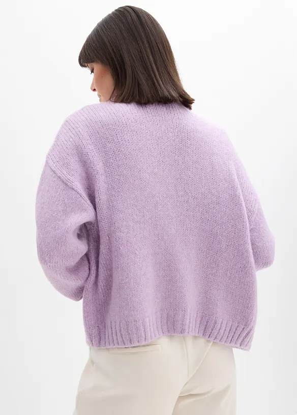 Gilet raccourci en maille oversize, bonprix